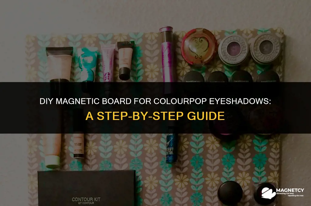 how to make a magnetic board for colourpop eyshadows