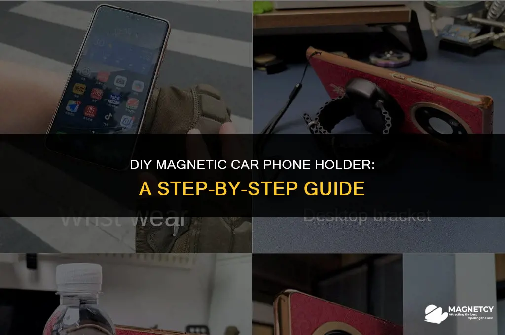 how to make a magnetic car phone holder