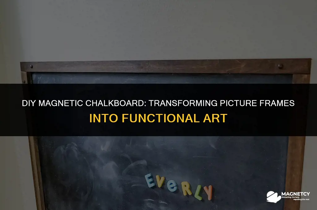 how to make a magnetic chalkboard from a picture frame