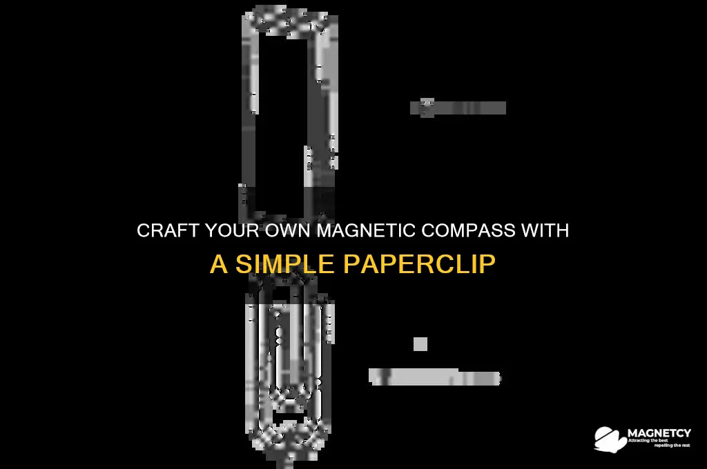 how to make a magnetic compass using a paperclip