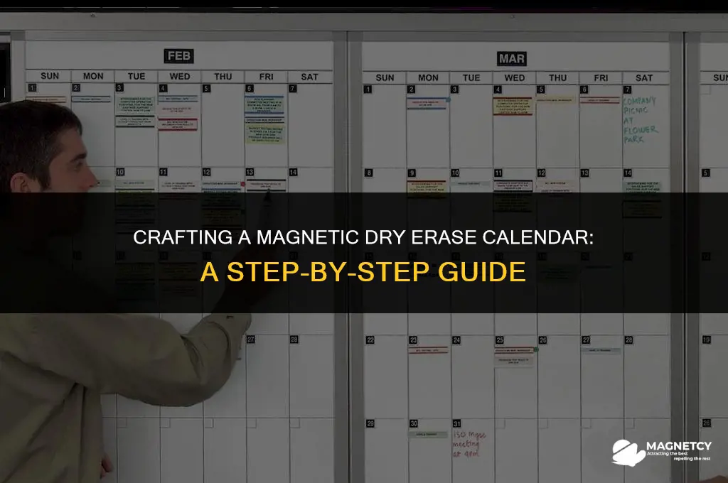 how to make a magnetic dry erase calendar