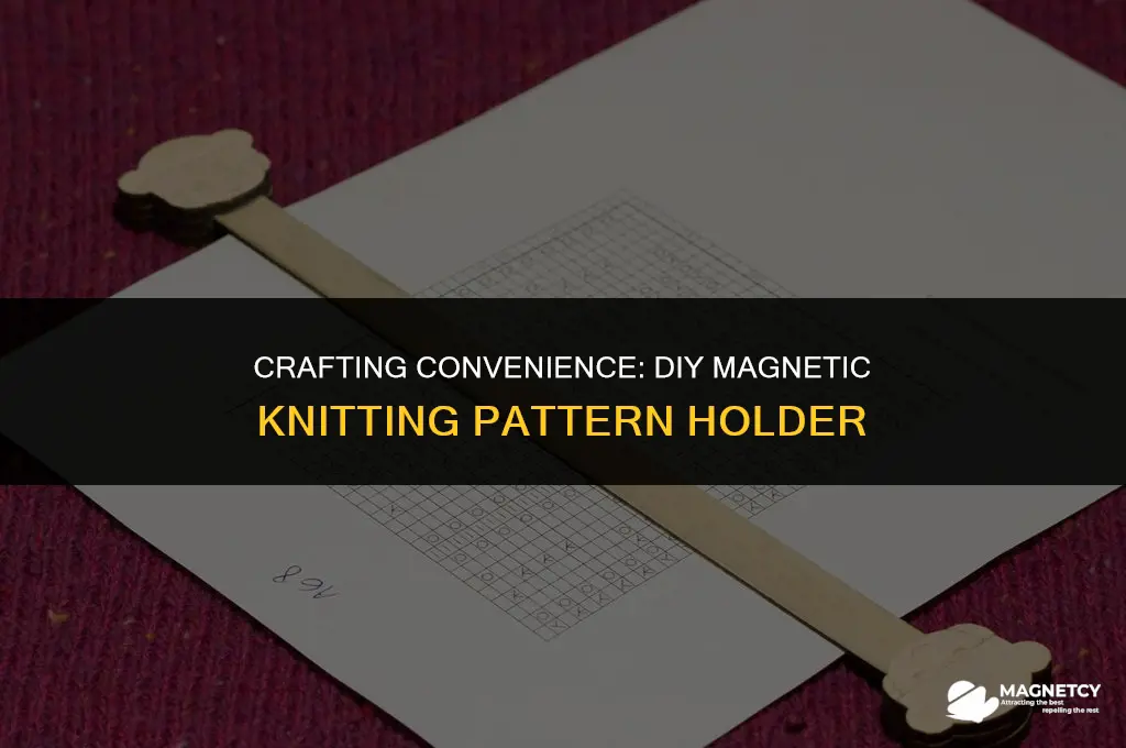 how to make a magnetic knitting pattern holder