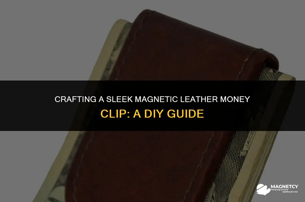 how to make a magnetic leather money clip