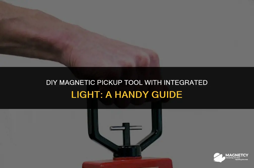 how to make a magnetic pickup tool with light