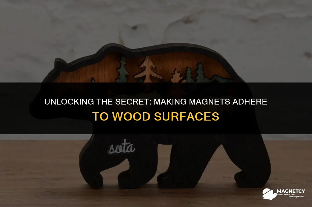 how to make a magnets stick to wood