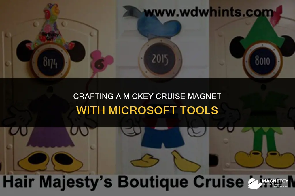 how to make a mickey cruise magnet with microsoft