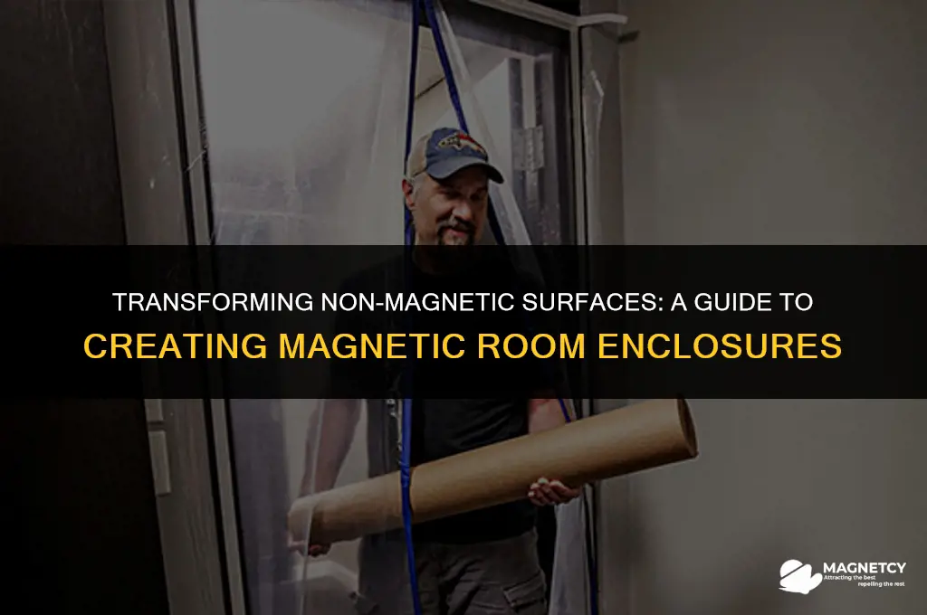 how to make a non magnetic room enclosure surface magnetic