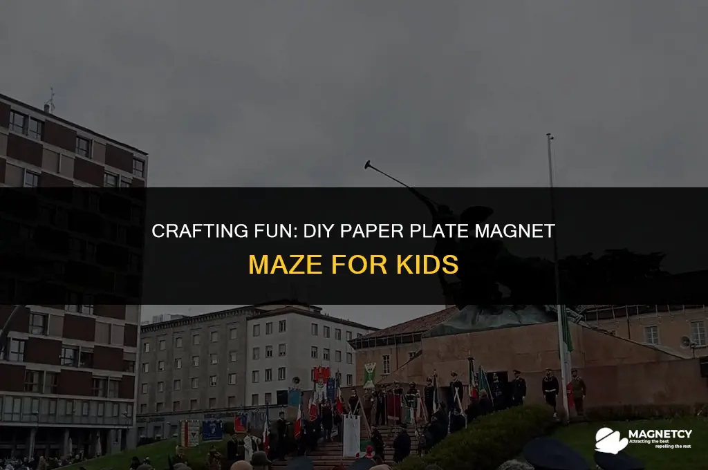 how to make a paper plate magnet maze