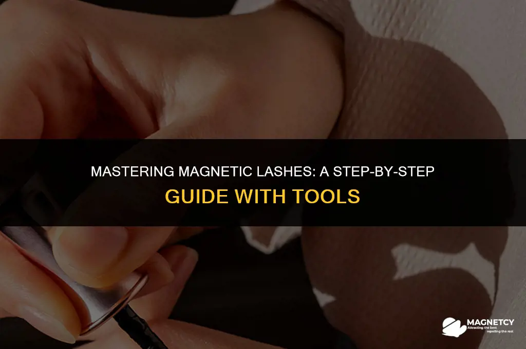 how to put on magnetic eyelashes with tool
