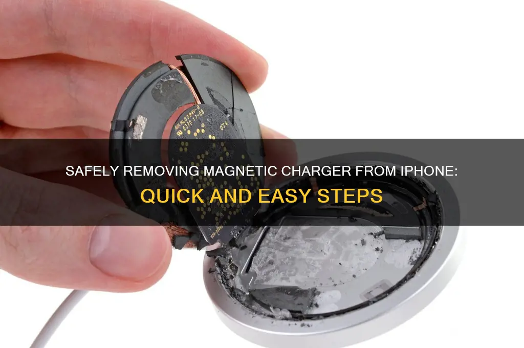 how to remove magnetic charger from iphone using