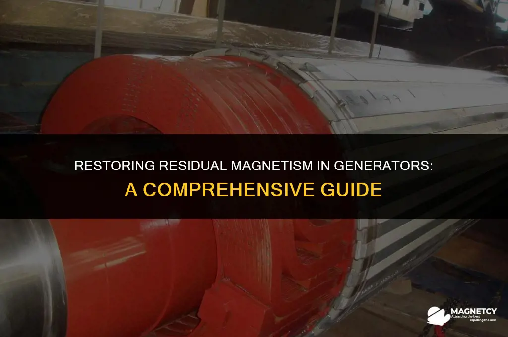 how to restore residual magnetism in generator