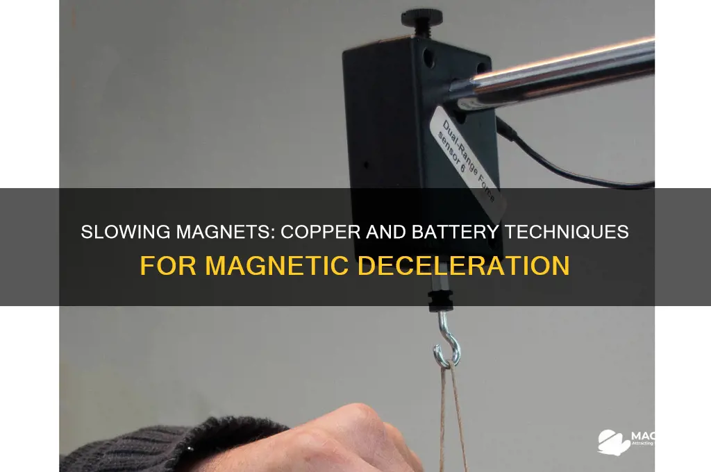 how to slowdown a magnet using copper and battery