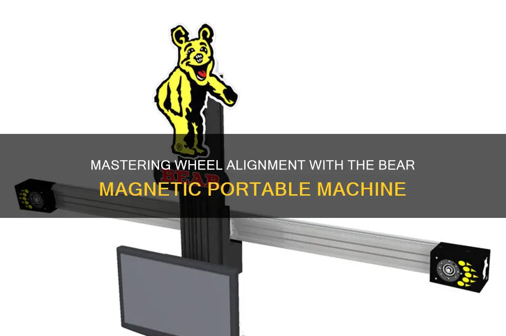 how to use a bear magnetic portable wheel alignment machine