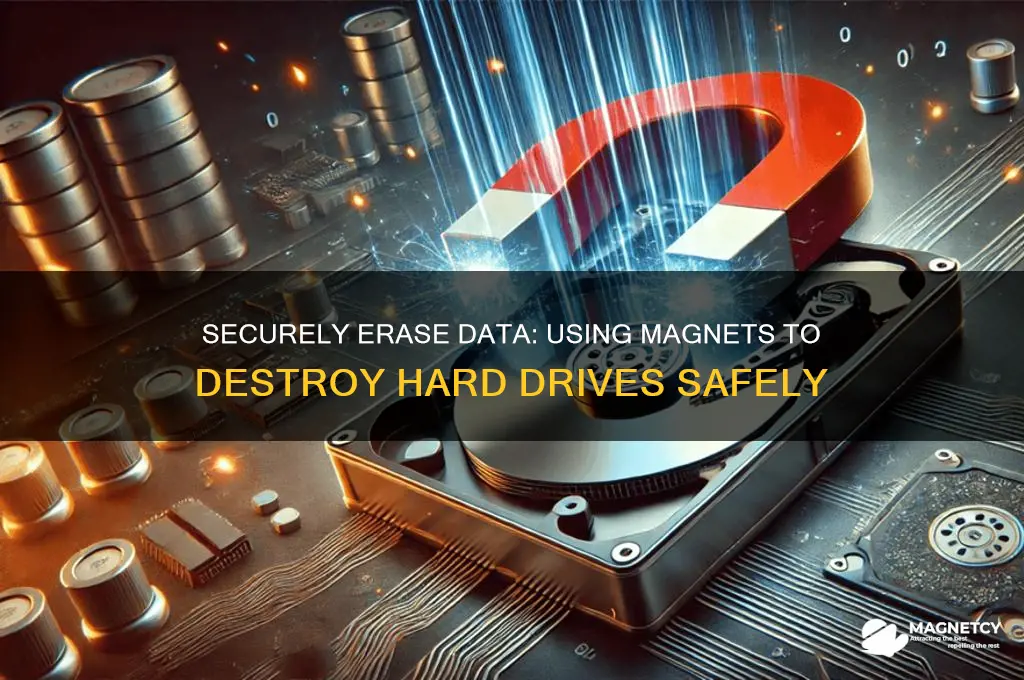 how to use a magnet to destroy harddrive