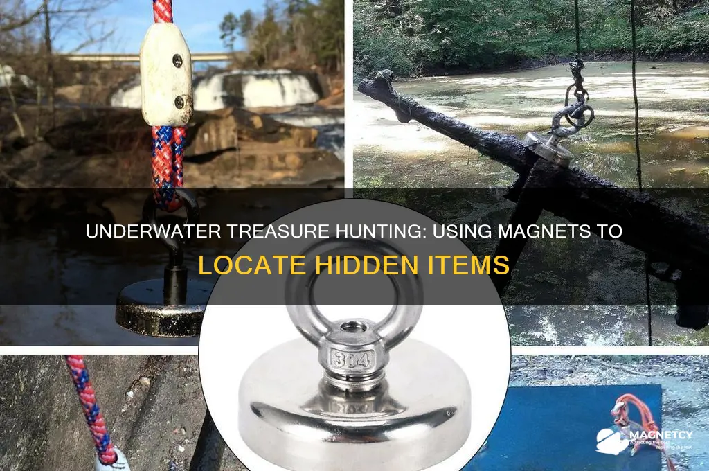 how to use a magnet to find things under water