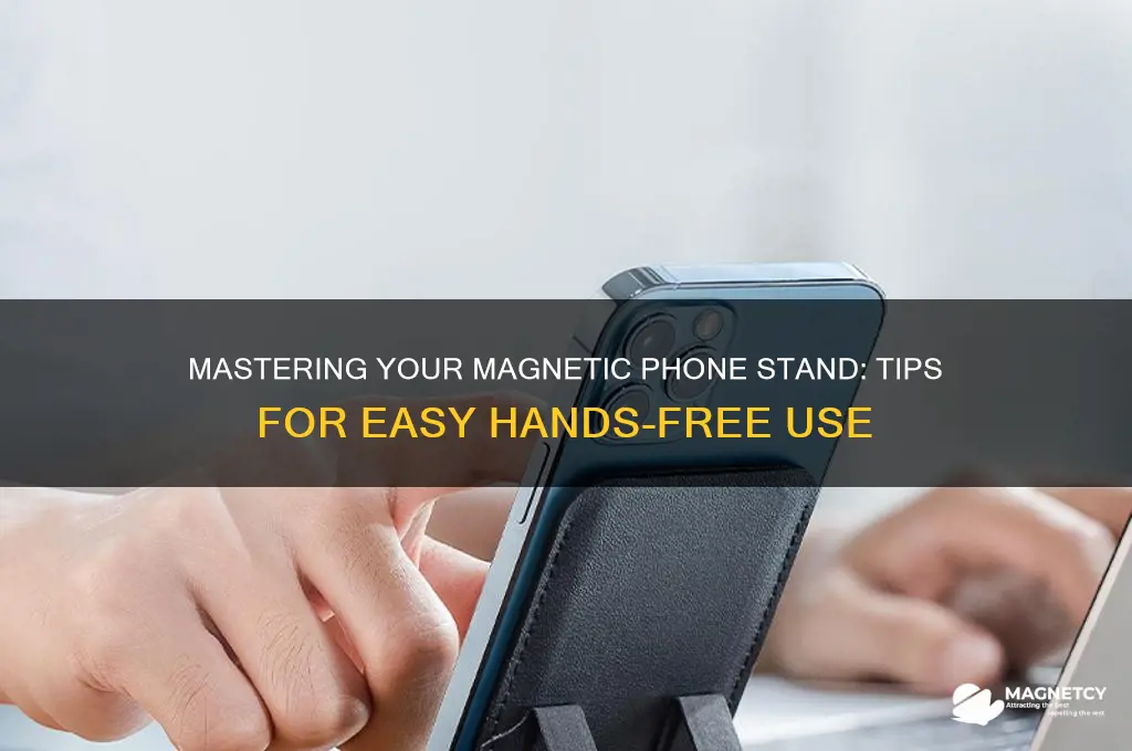 how to use a magnetic phone stand
