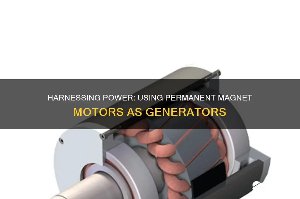 how to use a permanent magnet motor as a generator