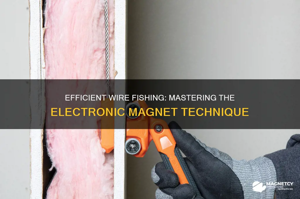 how to use an electronic magnet to fish wire