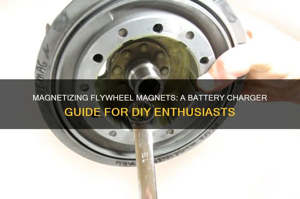 how to use battery charger to magnetize magnets in flywheel