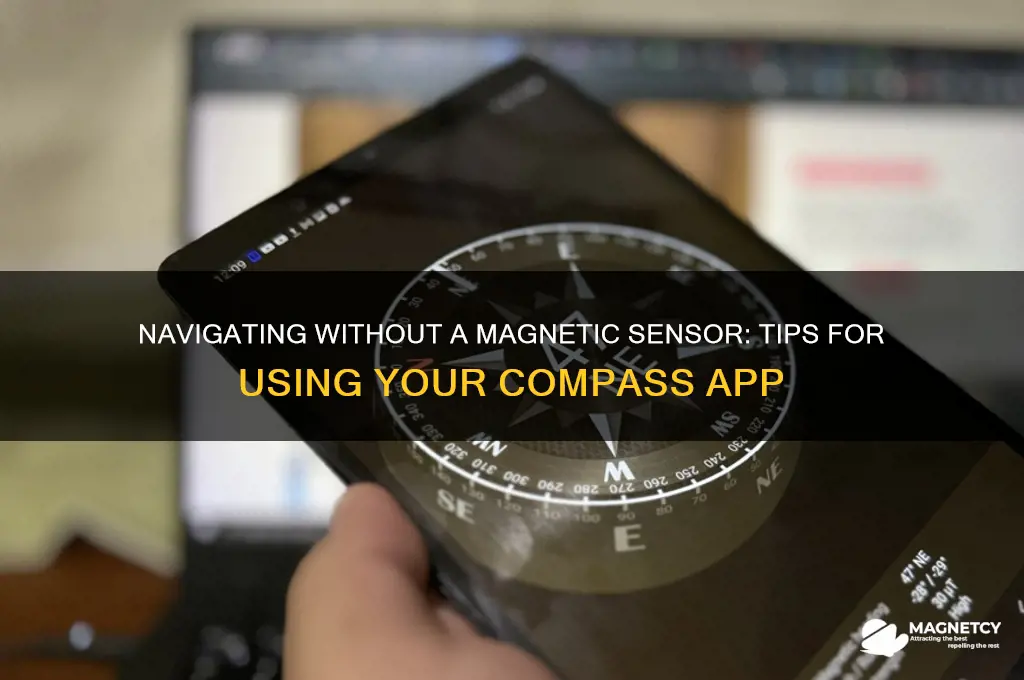 how to use compass app without magnetic sensor