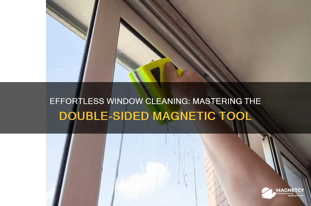 how to use double sided magnetic window cleaner