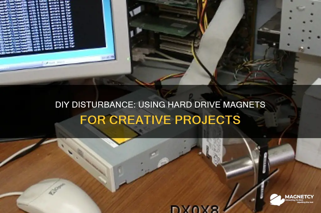 how to use hard drive magnets to create a distubnce