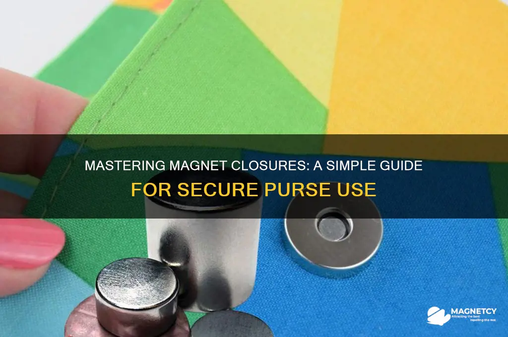 how to use magnet closure on purses