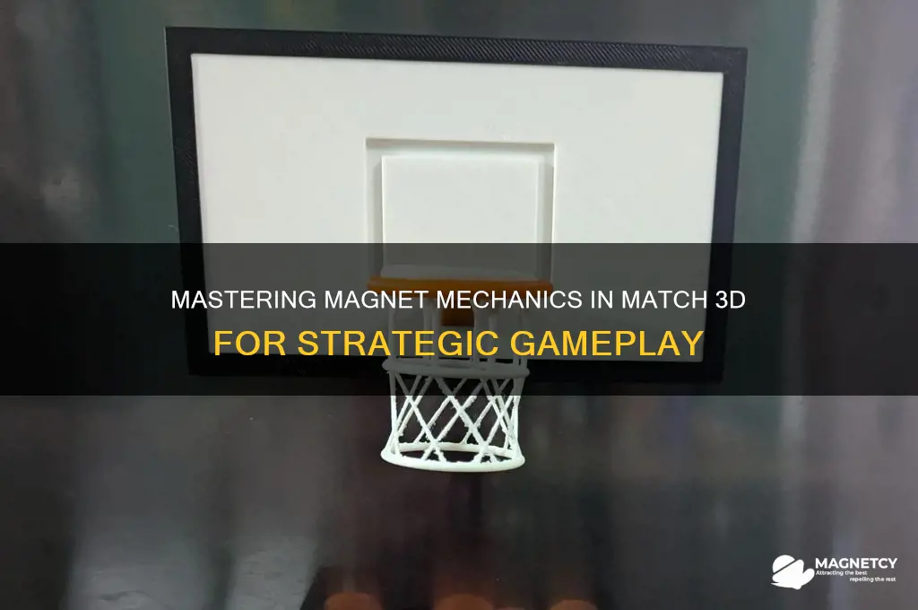 how to use magnet in match 3d game