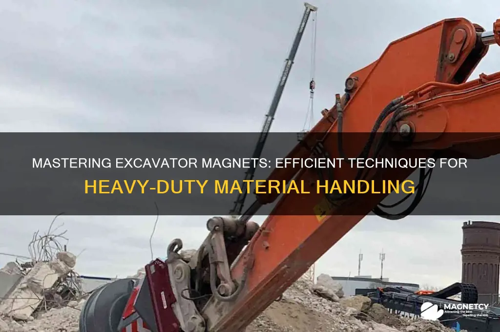 how to use magnet on excavator
