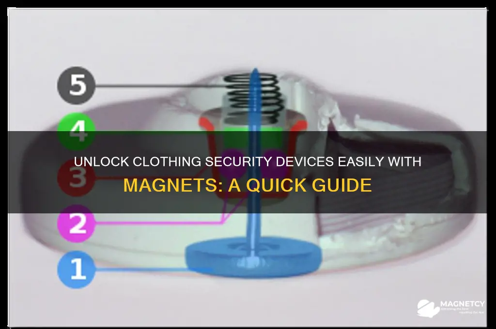how to use magnet to unlock clothing security device