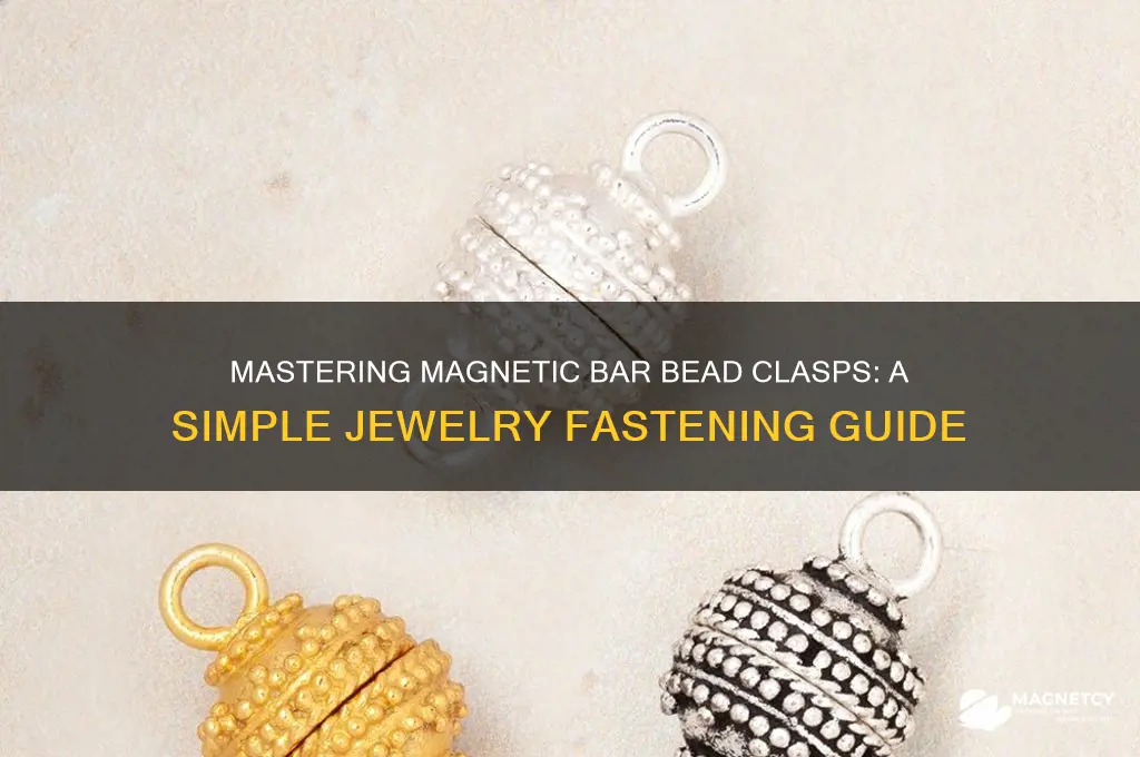 how to use magnetic bar bead clasp