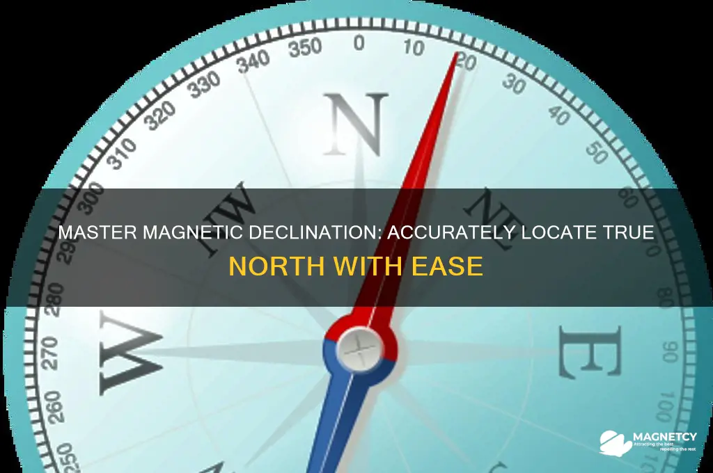 how to use magnetic declination to find true north