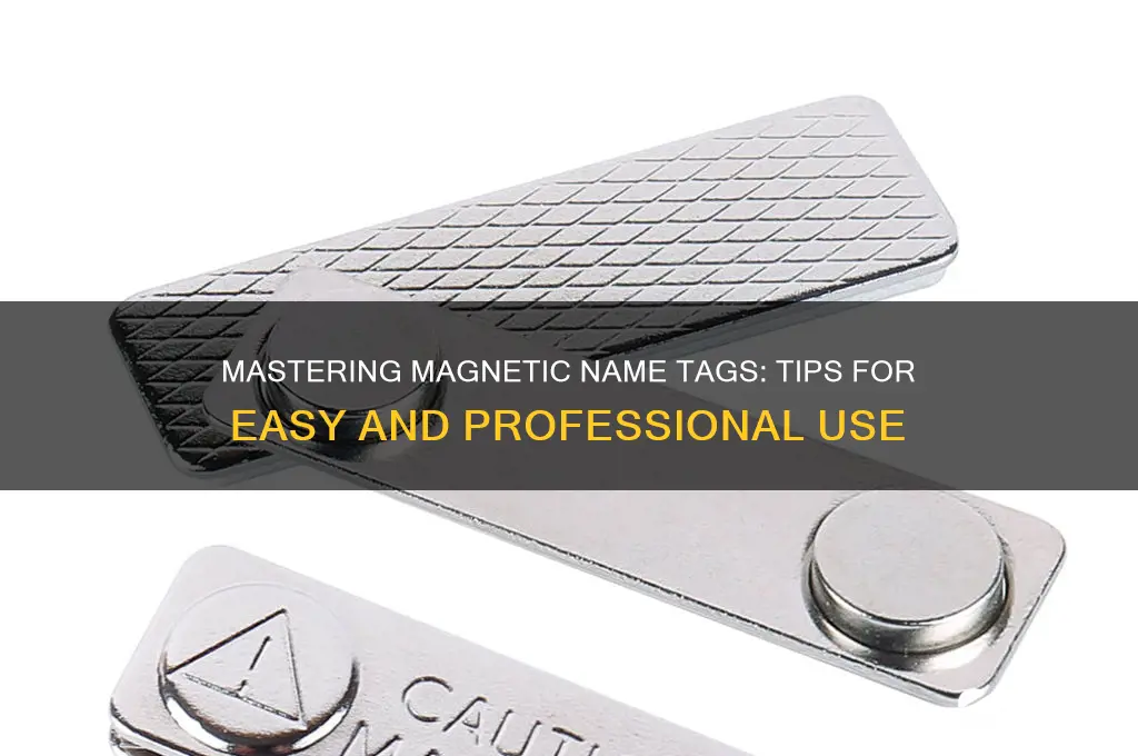 how to use magnetic name tag
