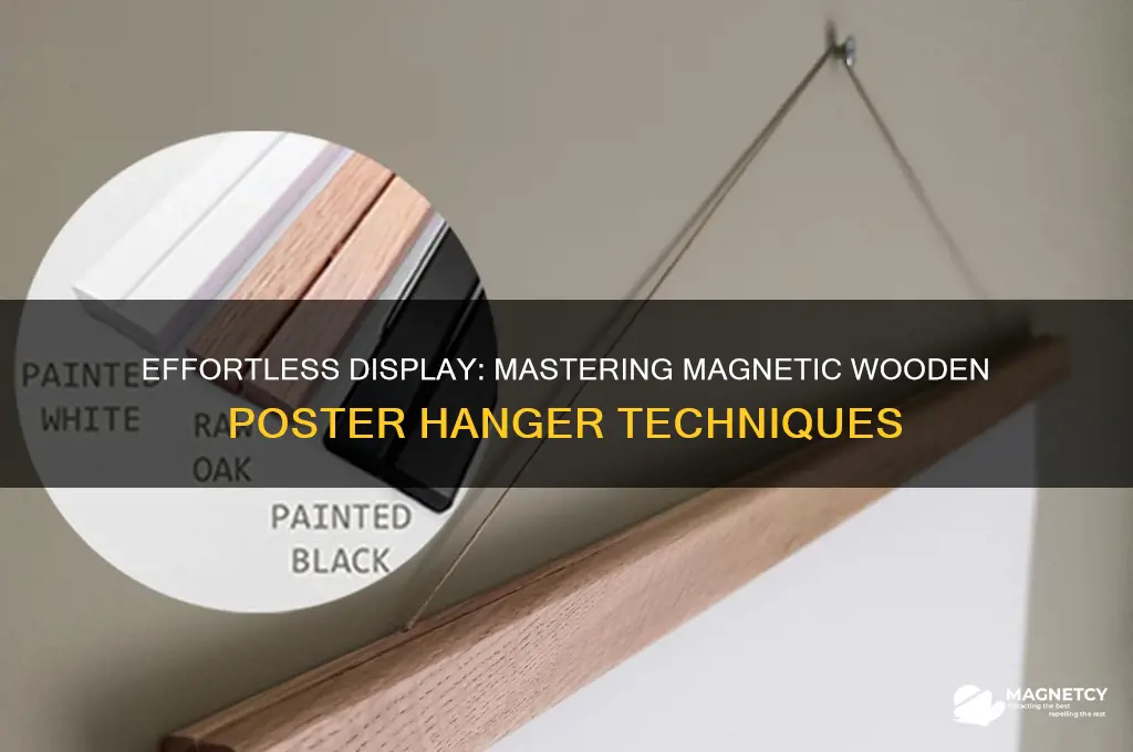 how to use magnetic wooden poster hanger