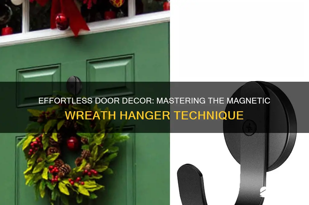 how to use magnetic wreath hanger