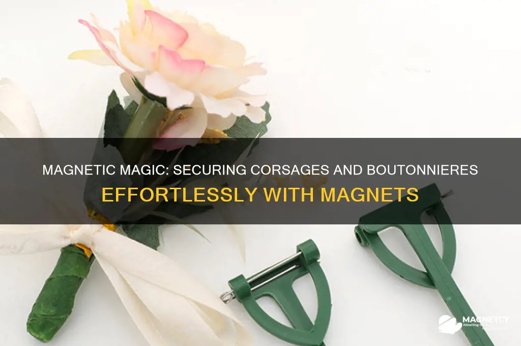 how to use magnets to secure corsages and boutonnieres