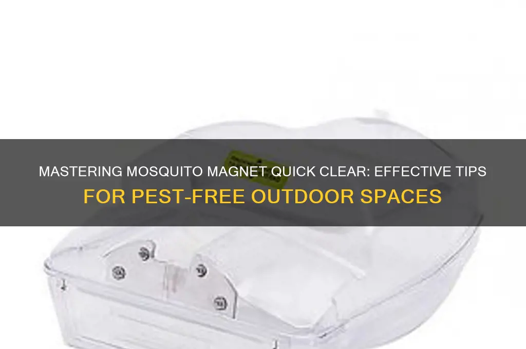how to use mosquito magnet quick clear