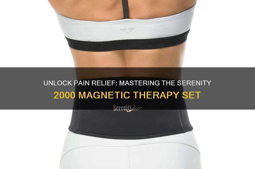 how to use serenity 2000 magnetic therapy set