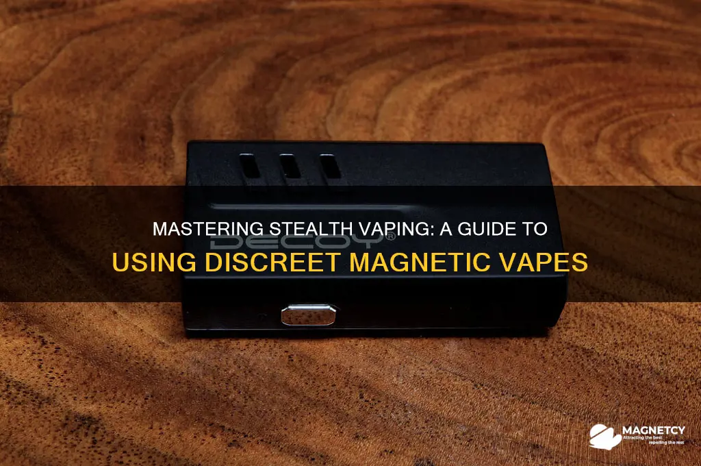 how to use the discreet magnetic vape