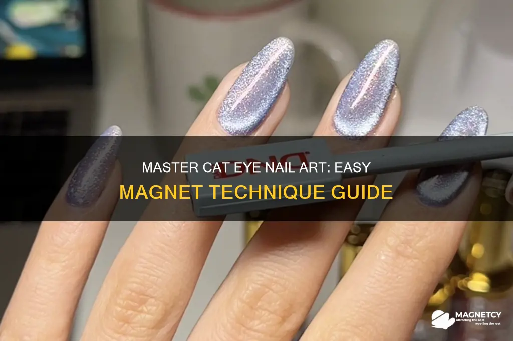how to use the magnet for cat eye nails