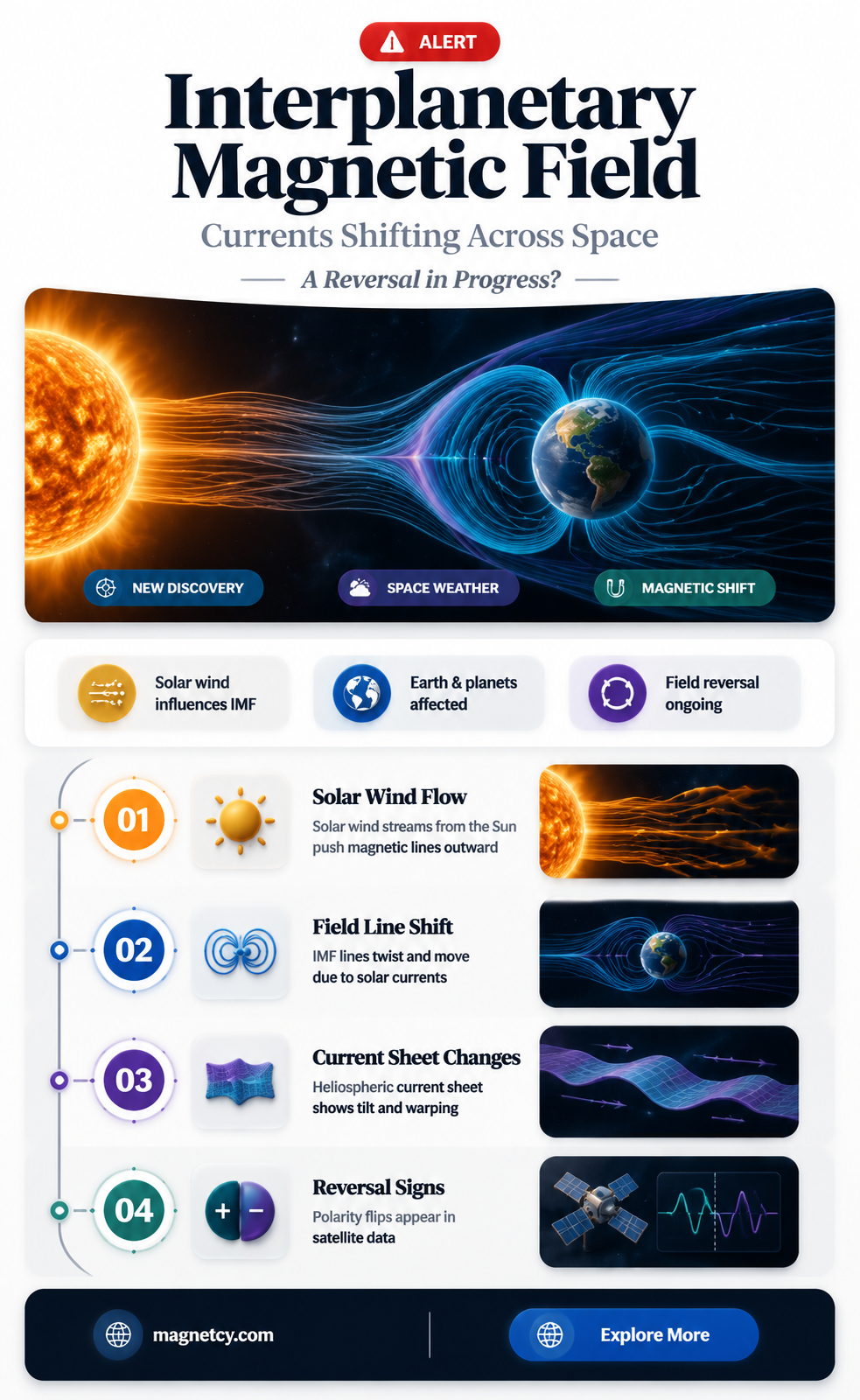 are the currents running through the interplanetary magnetic field reversed