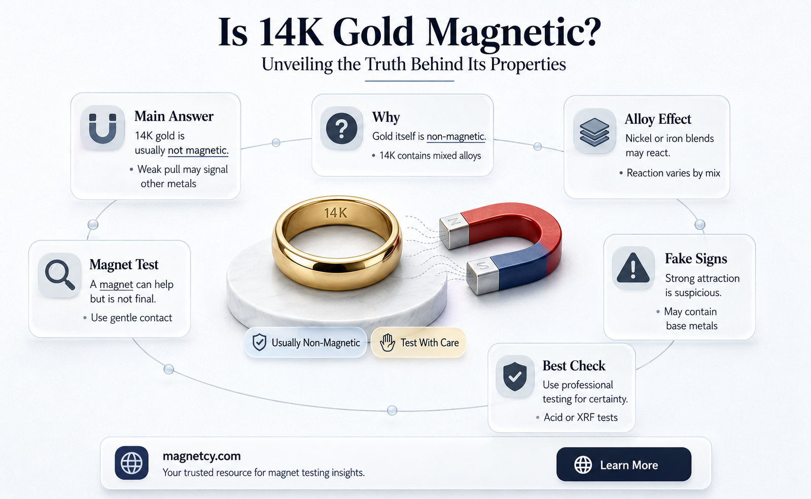 can 14k gold be slightly magnetic