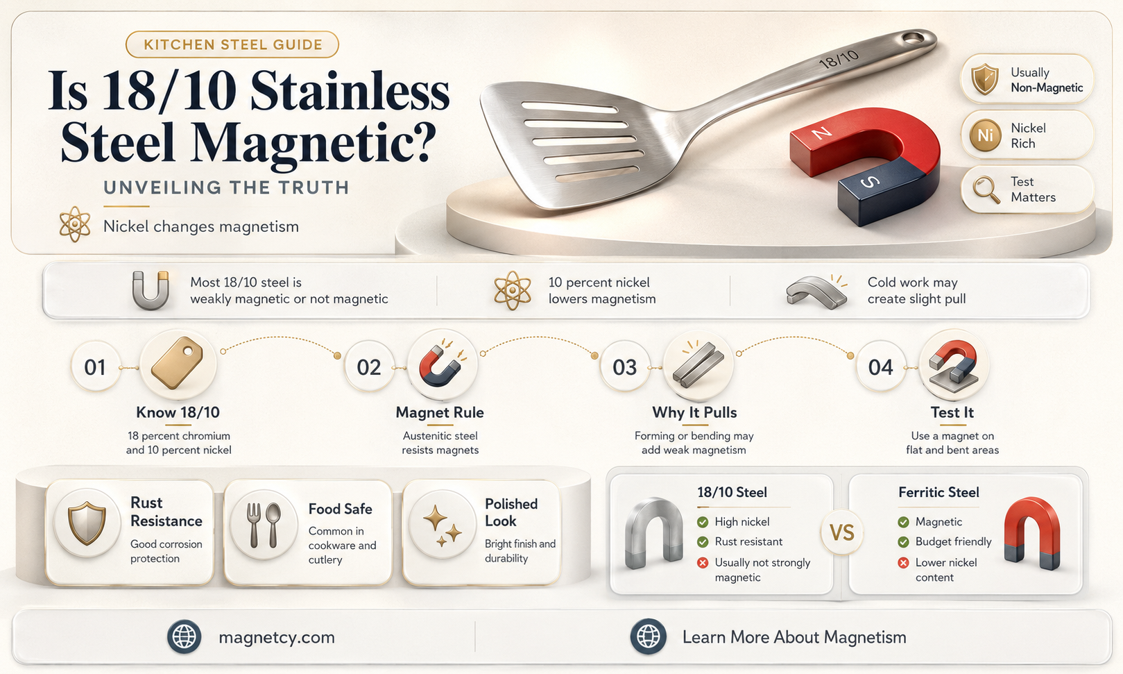can 18 10 stainless be magnetized