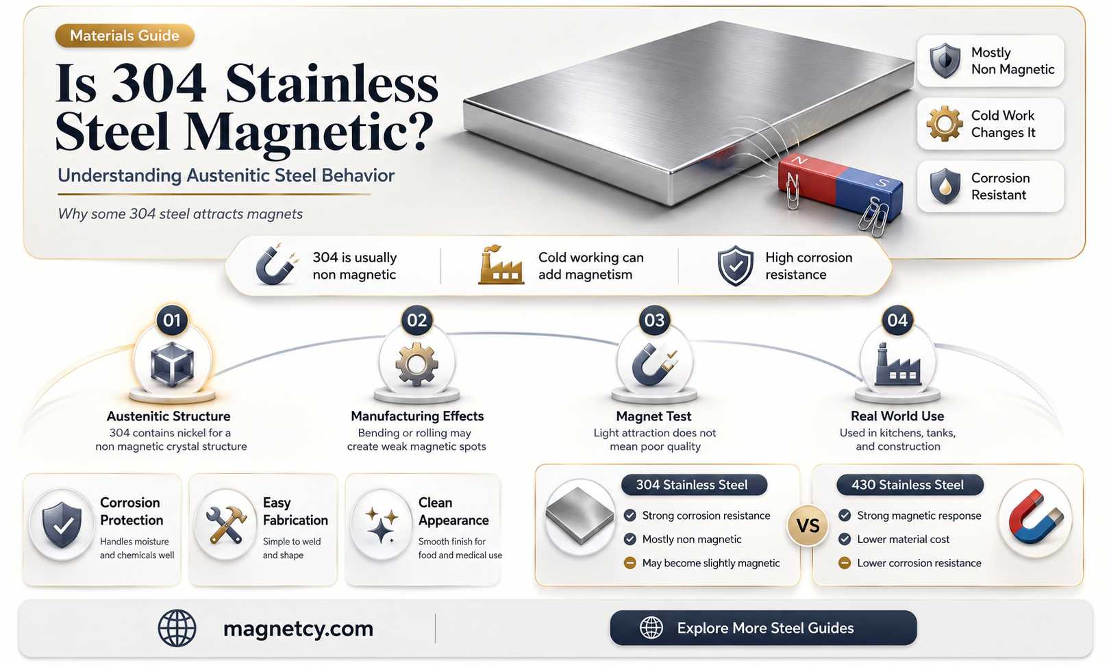 can 304 stainless be magnetic