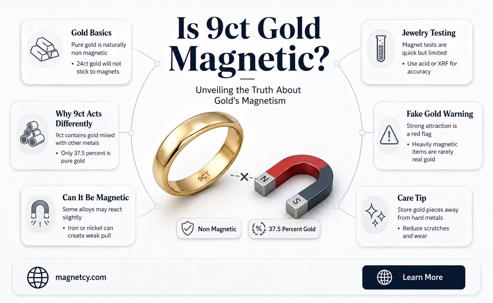 can 9ct gold be magnetic
