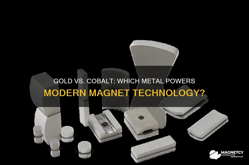 is gold or cobalt used in magnets