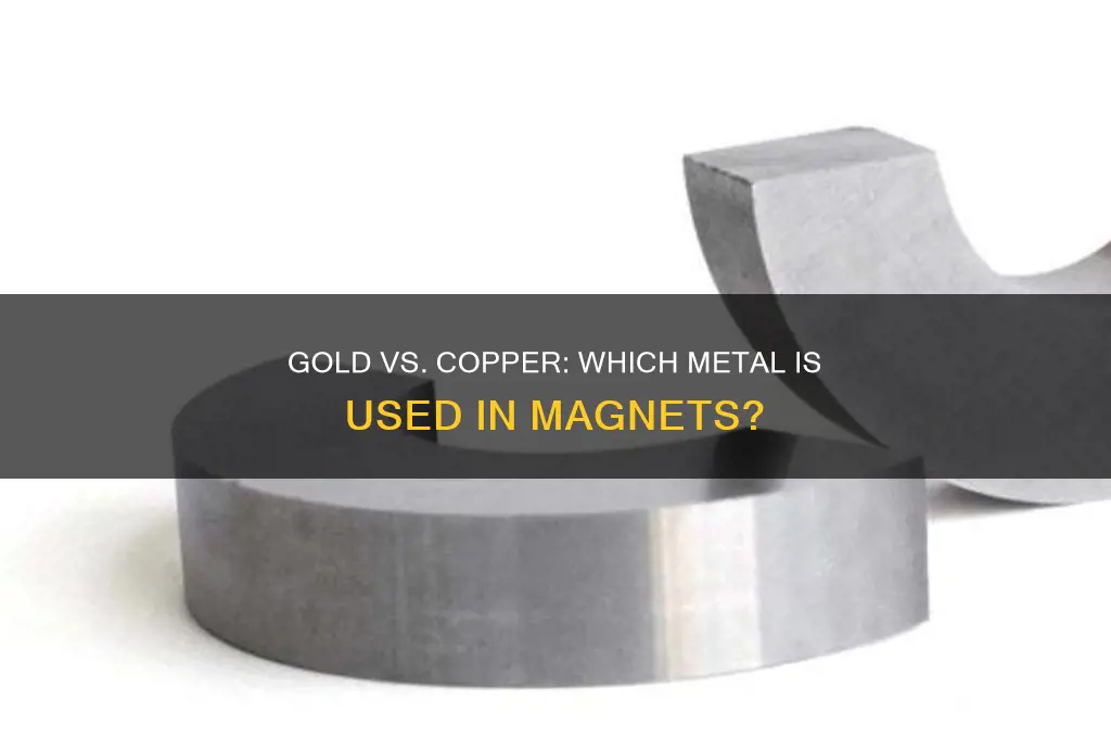 is gold or copper used in magnets