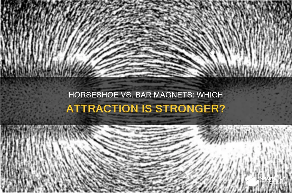 is the attraction stronger between horshoe magnets and bar magnet