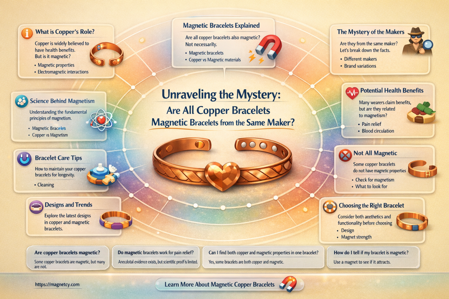 are all copper bracelent magnetic bracelsets the same manufacturer