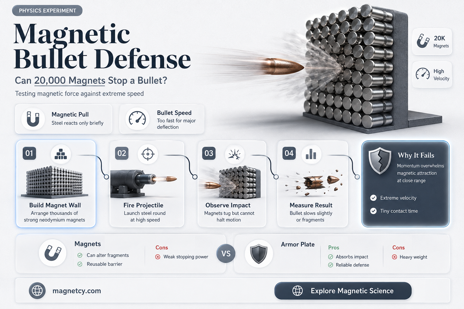 can 20000 magnet stop a bullet